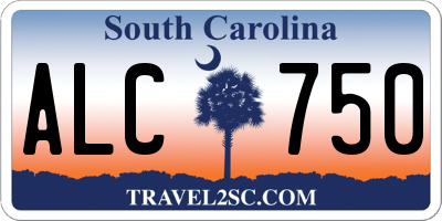 SC license plate ALC750
