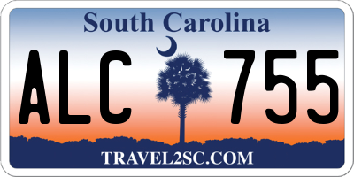 SC license plate ALC755