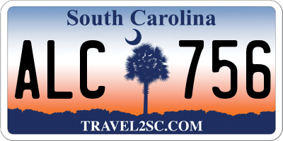 SC license plate ALC756