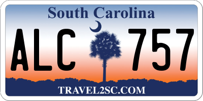 SC license plate ALC757