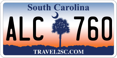 SC license plate ALC760