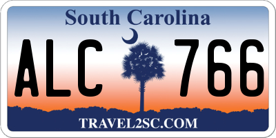 SC license plate ALC766