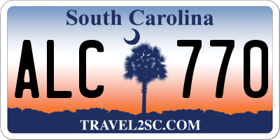 SC license plate ALC770