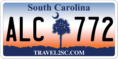 SC license plate ALC772