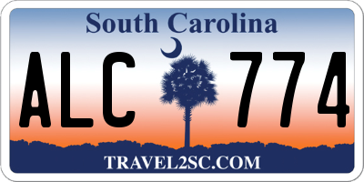 SC license plate ALC774