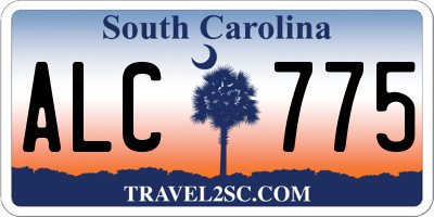 SC license plate ALC775