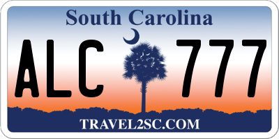 SC license plate ALC777