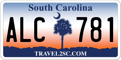 SC license plate ALC781