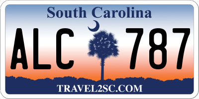 SC license plate ALC787
