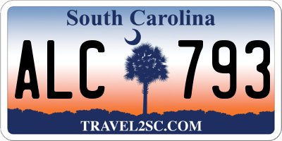 SC license plate ALC793