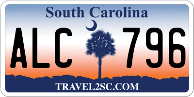 SC license plate ALC796