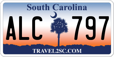 SC license plate ALC797
