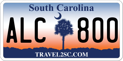 SC license plate ALC800
