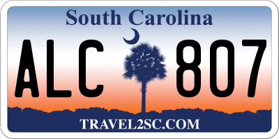 SC license plate ALC807