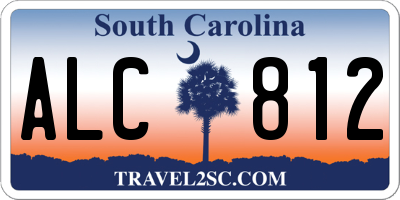 SC license plate ALC812