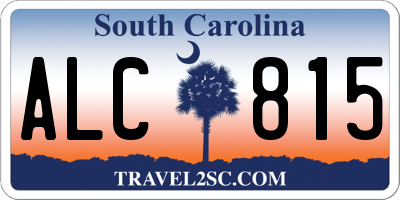 SC license plate ALC815
