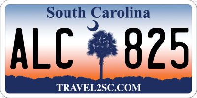 SC license plate ALC825