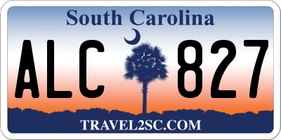 SC license plate ALC827
