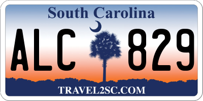 SC license plate ALC829