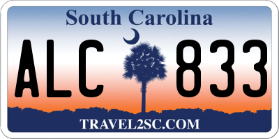 SC license plate ALC833
