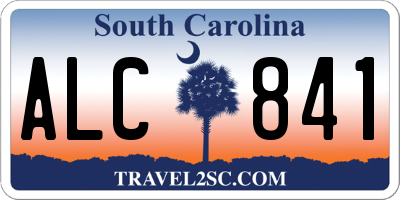 SC license plate ALC841