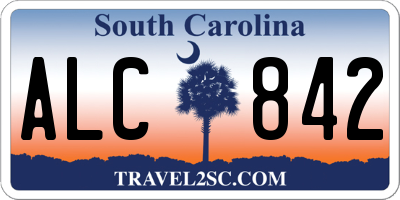 SC license plate ALC842