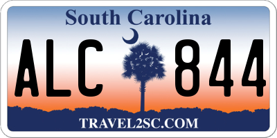 SC license plate ALC844
