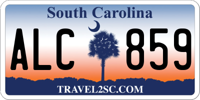 SC license plate ALC859
