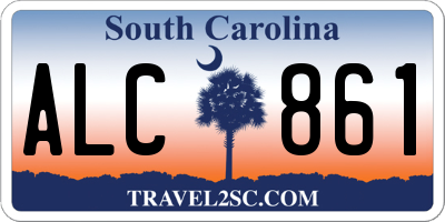 SC license plate ALC861