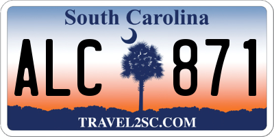 SC license plate ALC871