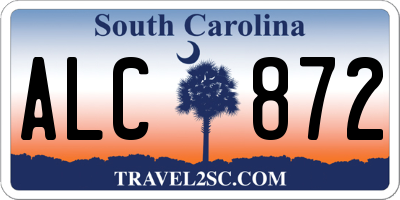 SC license plate ALC872