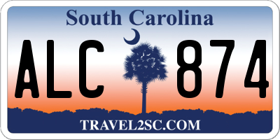 SC license plate ALC874