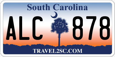 SC license plate ALC878