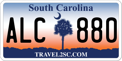 SC license plate ALC880