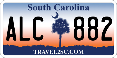 SC license plate ALC882