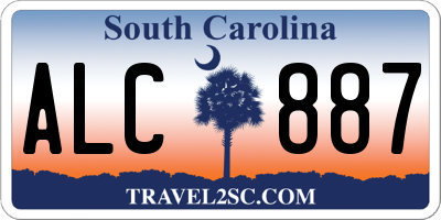 SC license plate ALC887