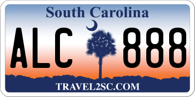 SC license plate ALC888