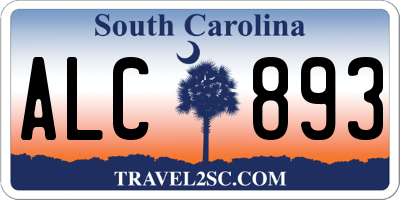 SC license plate ALC893