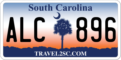 SC license plate ALC896