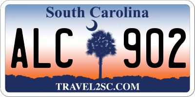 SC license plate ALC902