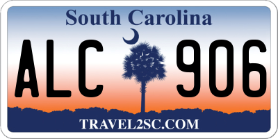 SC license plate ALC906