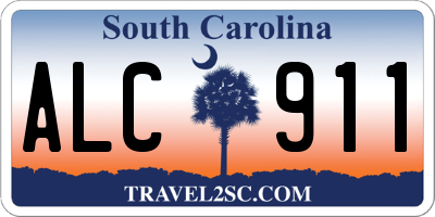 SC license plate ALC911