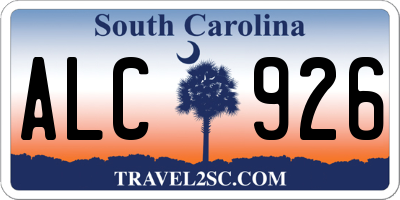 SC license plate ALC926