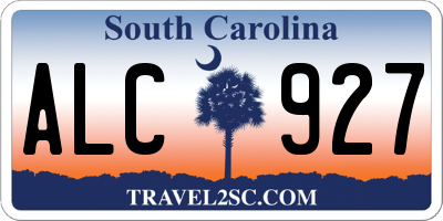 SC license plate ALC927
