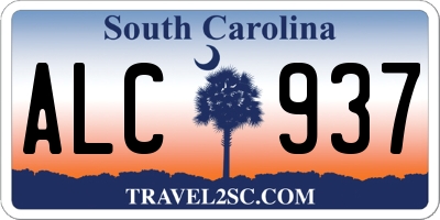 SC license plate ALC937