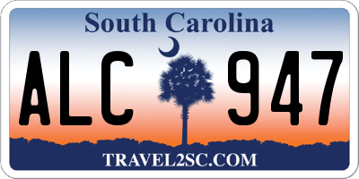 SC license plate ALC947