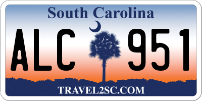 SC license plate ALC951