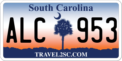 SC license plate ALC953