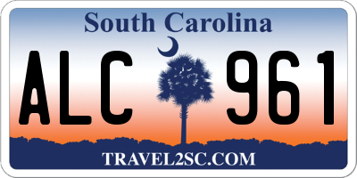 SC license plate ALC961