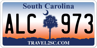 SC license plate ALC973